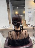 お呼ばれアレンジ ツインアレンジ タイトアレンジ カチモリ