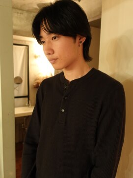 ノラジャーニー(NORA Journey) メンズボブウルフメンズミディアムレイヤーカットメンズウルフ