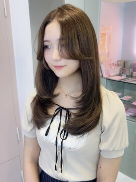 アール 横浜(R) 【MAKI】垢抜け◎ザクザクレイヤー/小顔カット/まろやかベージュ