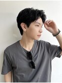 メンズショートパーマ面長絶壁ビジネスヘアK20250728R