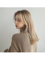 e.m.a プレミアムビューティーサロン 栄駅店(e.m.a PREMIUM BEAUTY SALON)&nbsp;ミディアムヘア/イメチェン/外ハネボブ/美髪/ワイドバング/髪型