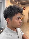 メンズショート × ツイストパーマ