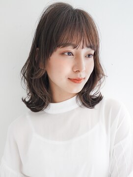 リヤン 表参道(lyann) オリーブグレー黒髪大人可愛い前髪結べるボブココアベージュ