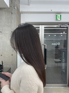 ディジョン 自由ヶ丘(Dijon) 韓国顔まわりレイヤーカットグレージュオリーブベージュブラウン
