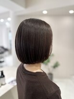 アンベリールフルー(EMBELLIR fleur) 大人かわいい小顔ボブ 透明感カラー チョコブラウン 白髪染め