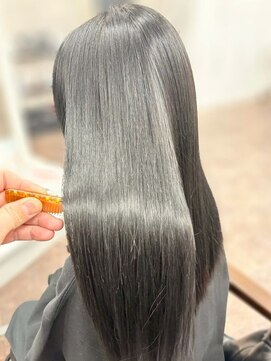 ハーシーバイアポロ 相模大野(HERSHE by apollo) x髪質改善/ホワイトグレージュ/レイヤーカット/チェリーブラウン