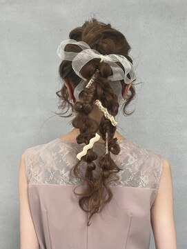 シェリ ヘアデザイン(CHERIE hair design) ポニーテール編み下ろしヘアアレンジ