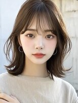 ニド(Nido.) 小顔くびれミディアムボブ☆外ハネレイヤー×シースルーバング