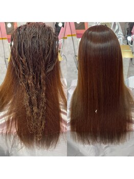 大嶋直樹の美容室 表参道の写真/他店で断られる程傷んだ髪、他店で失敗した縮毛矯正も直せる《大嶋直樹の高難易度縮毛矯正》で必ず美髪に。