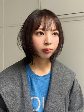 マイラ 銀座(myla) ミニウルフレイヤーイメチェン前髪クールショートボブグレージュ
