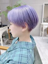 デイズ(days) ハンサムショートブリーチデザインカラーブルーパープル