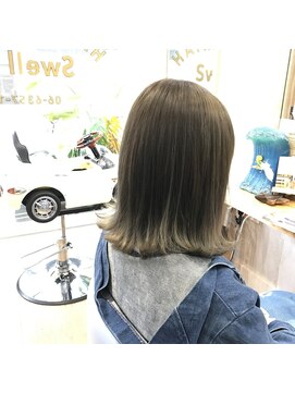 スウェル ヘアーデザイン(Swell) 切りっぱなし外ハネボブ