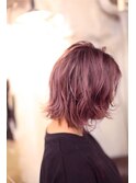 濃いめのパープルバレイヤージュ