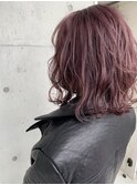 Lien☆ピンクラベンダー×ウェーブ毛先パーマ×イメチェン　立川