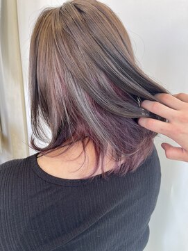 五番街 【五番街】インナーカラー スモーキーピンク