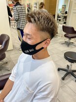 アヴァンス 天王寺店(AVANCE.)&nbsp;MEN'S HAIR フェード×ブリーチ×ライトベージュ