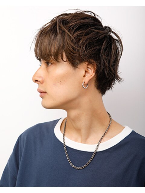 30代コンマヘアビジネスかき上げツイストパーマショートレイヤー