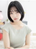 【macaron】シースルーバング×ぶつ切りボブ　ストレート