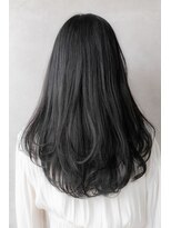 カバーヘア ブリス 上尾西口店(COVER HAIR bliss) シースルーバング黒髪韓国風ふんわりカールY上尾20代30代40代