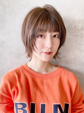 アルバム 渋谷パルコ(ALBUM) ショートウルフ_チェリーブラウンフェミニンロング_58881