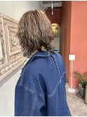おしゃれ女子ウルフヘアウルフパーマ/アンブレラカラー