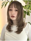 ハイライトカラーグレージュベージュケアブリーチダブルカラー