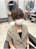 パーマショートヘア
