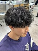 波巻きパーマツイストパーマシャドウパーマメンズカットウルフ
