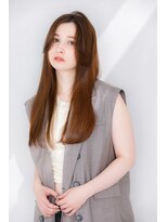 パノラ 下北沢(PANOLA)&nbsp;センターパートロングスタイル　ベージュカラー