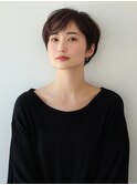 黒髪/ボブルフ/ネビージュ/小顔/ワンレン/小平/髪質改善/前髪