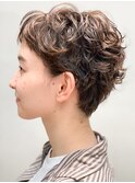 くせ毛風　ピンパーマ　パーマ　ショート　ベリショ