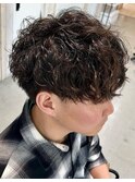 ツーブロック×ツイストスパイラル
