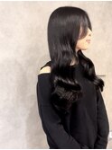 美髪矯正（縮毛矯正）　髪質改善ヘアエステ　ゆる巻き仕上げ