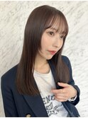 ナチュラルストレート/シースルーバング/艶髪/美髪スタイル