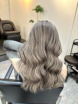 ブレンド 渋谷(BLend)&nbsp;ハイライトカラーホワイトグレージュミニウルフチェリーブラウン