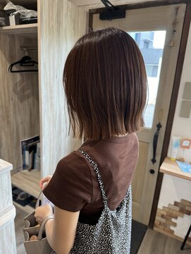 ペアツリー(Pear tree) 切りっぱなしボブ×ナチュラルベージュ