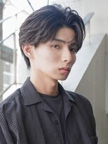 カライング(ing) スーツ短髪ツーブロック束感モテる黒髪シークレットパーマ流行