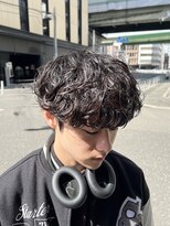 ノイセル 西本町(Noisyle)&nbsp;フェザーパーマスパイキーショートブルーブラックサーフカール☆