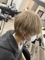 アルメリア 池袋(Arumeria) ベージュマッシュ波巻きパーマ王道ウルフ