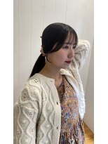 ビューバイネオリーブ 用賀店(Beau'r by neolive)&nbsp;くびれヘア縮毛矯正アプリコットオレンジ夏ハイライト《用賀》