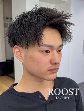 ルースト 八王子店(ROOST) MEN'SHAIR/ツイストパーマ/アップバング/眉毛/八王子