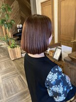 ヘアードレスビュー(hair dress V.I.E.W) 肩上ボブ×ラズベリー