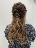 結婚式お呼ばれハーフアップ☆