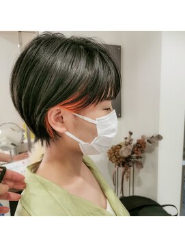 フラッグヘア 新宮店(Flag HAIR) インナーショート☆バレンシアオレンジ