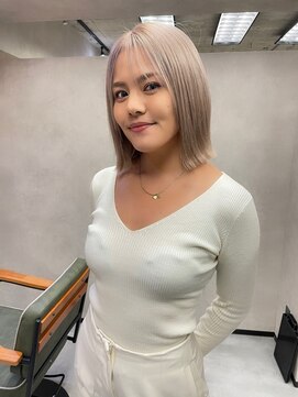 サニー 渋谷(SUNNY) ハニーピンクベージュ、バレイヤージュ、ハイライト、グレージュ