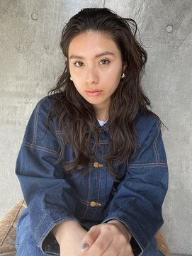 ブラウンズ(BROWNS) かきあげバングウェーブパーマ