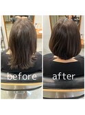 【ケアカラーコース】お客様施術事例