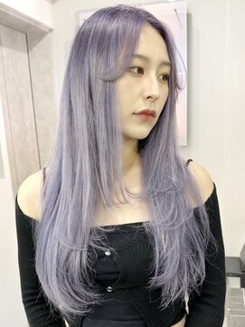 ウィコ 新宿(WICO) ラベンダーシールエクステ[新宿駅/斜めバング/グレージュカラー]