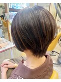 ショートボブ/ショートヘア/前下がりショート/前下がりボブ