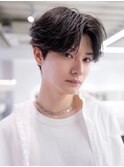 カルマパーマベリーショートダークアッシュニュアンスパーマ
